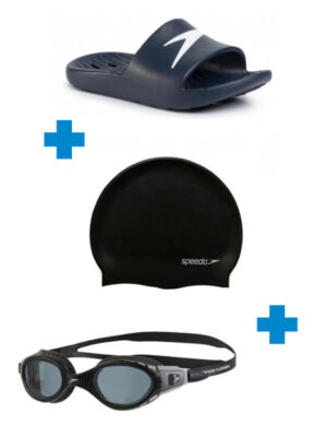 Комплект Плувни очила + Плувна шапка + Джапанки за деца Unisex + Плувна шапка + Плувни очила