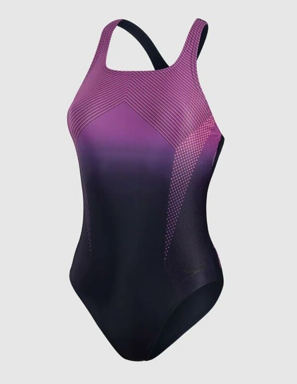 Цял бански за жени Speedo Medalist Purple Black - Image 4
