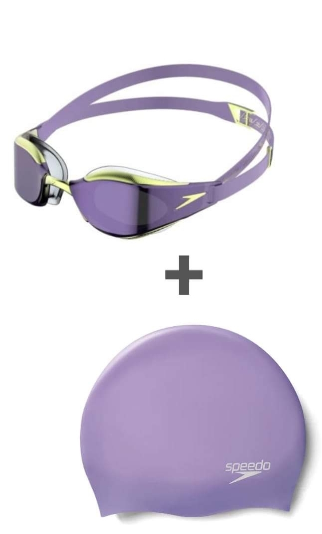Комплект Очила за плуване + Шапка за плуване Speedo Violet