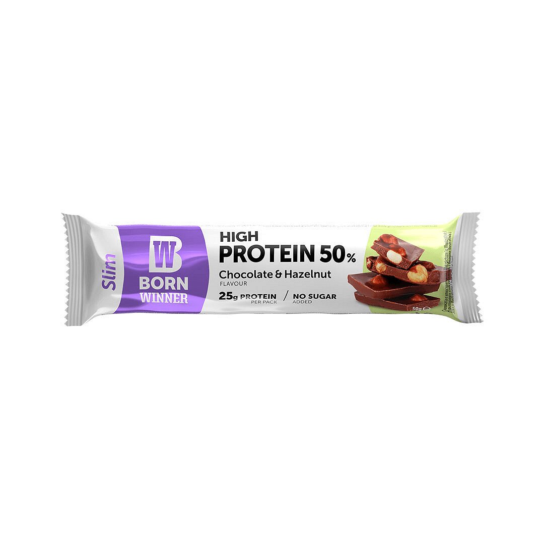 Протеинов бар BW Шоколад и лешник Slim 12 x 50г.