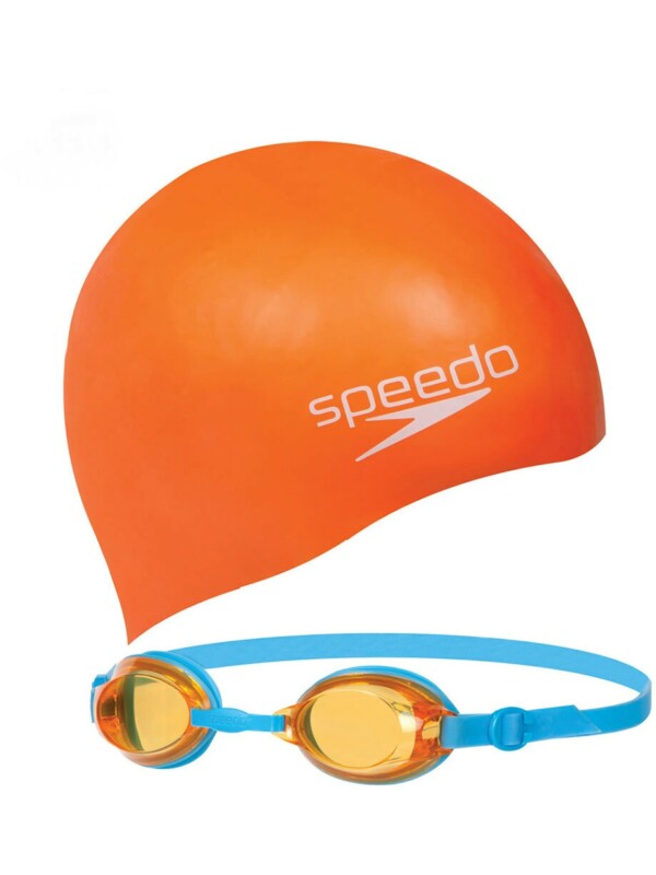 Очила за плуване + Шапка за плуване Speedo Комплект Джуниър