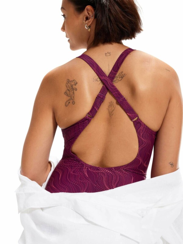 Цял бански Speedo Shaping Printed Silh - Image 4