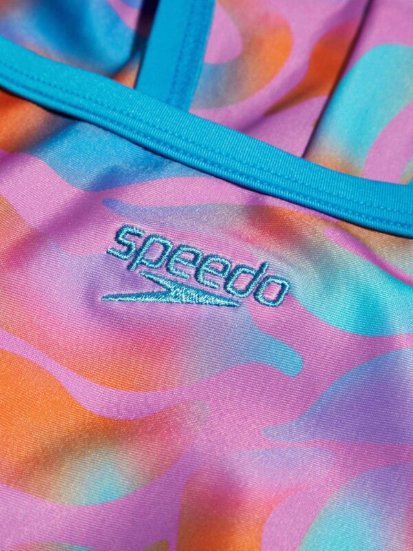 Бански за момичета Speedo Printed Thinstrap Musclebacк - Image 4