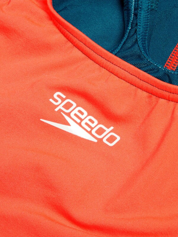 Цял бански за деца Speedo ENDURANCE+ max openback blue / orange - Image 3