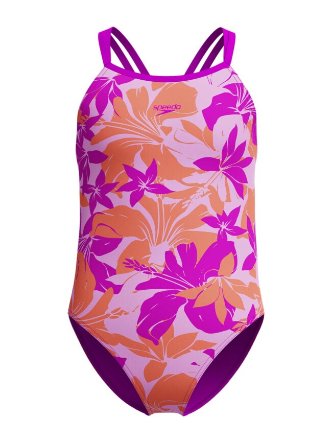 Бански за момичета Speedo Printed Twinstrap vio