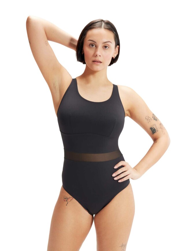 Цял бански Speedo shaping luniaglow swimsuit black