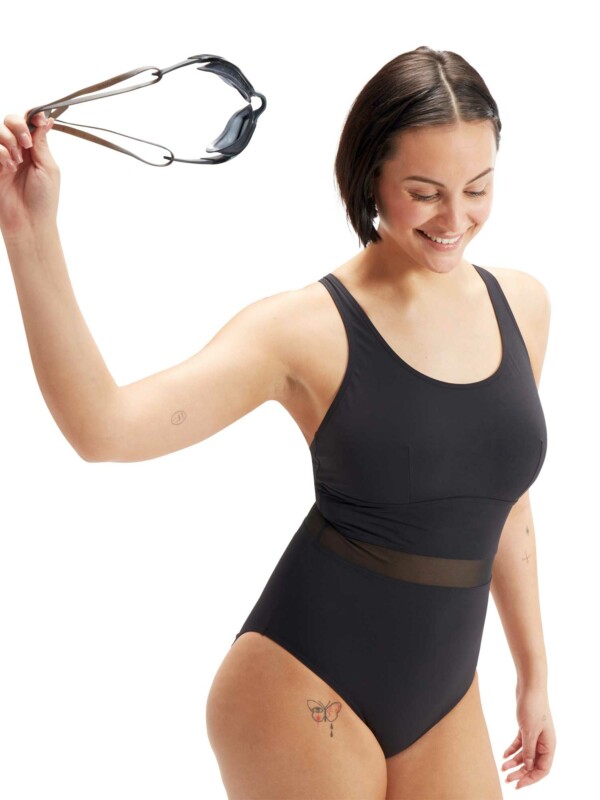 Цял бански Speedo shaping luniaglow swimsuit black - Image 2