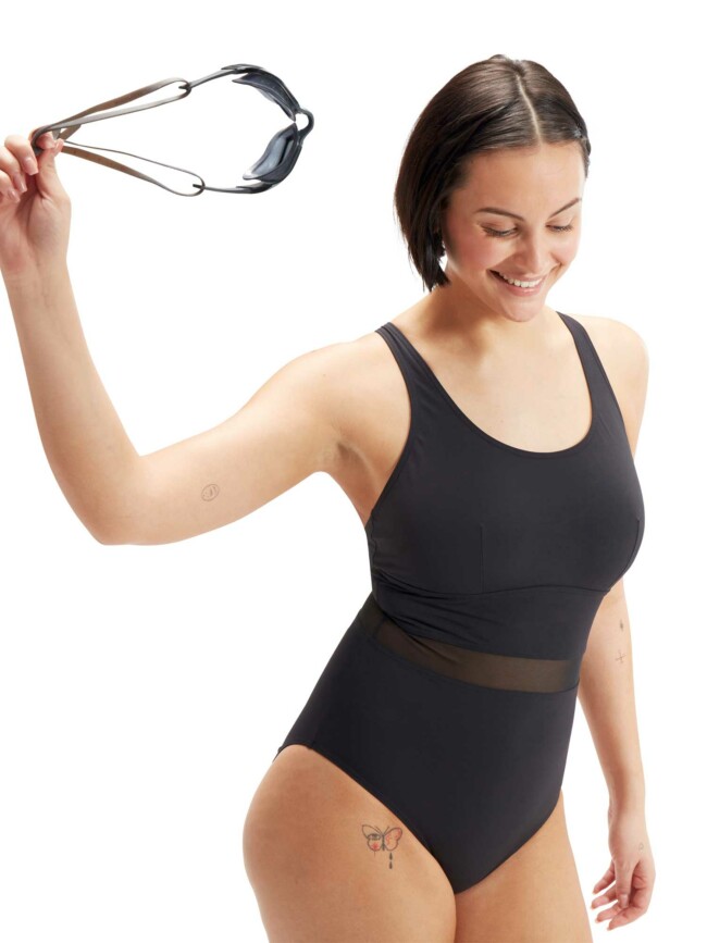 Цял бански Speedo shaping luniaglow swimsuit black
