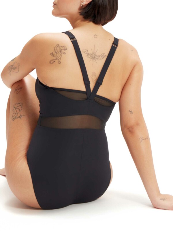 Цял бански Speedo shaping luniaglow swimsuit black - Image 3