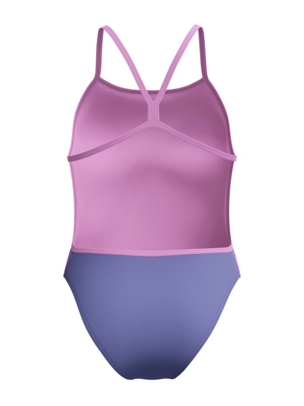 Цял бански за жени Speedо club training printed V back pink / blue - Image 4