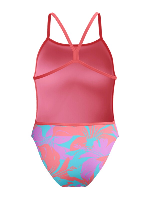 Цял бански за жени Speedо club training printed V back pink / green - Image 4