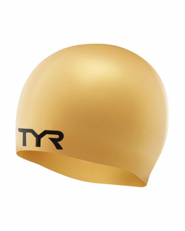 Шапка за плуване Tyr wrinkle free adult swim cap gold