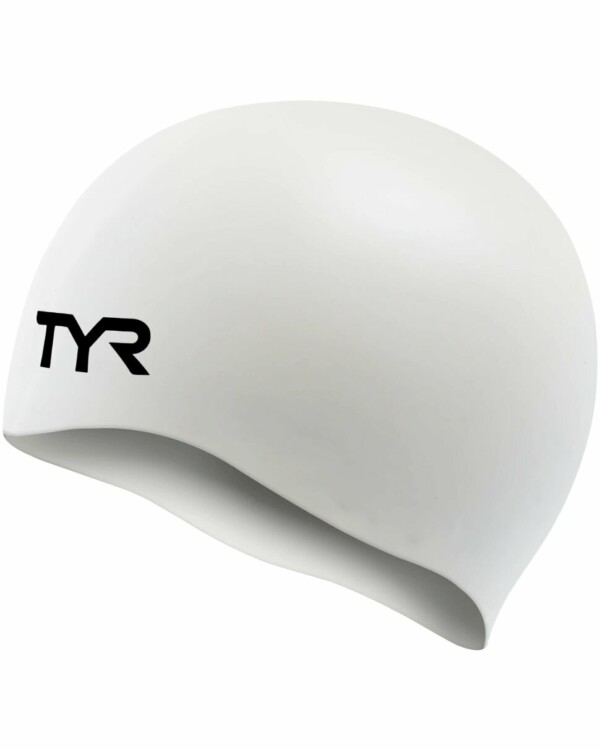 Шапка за плуване Tyr  adult wrinkle free swim cap white
