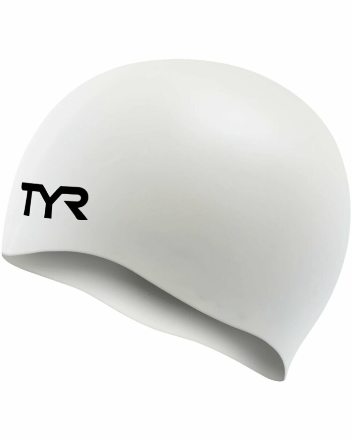 Шапка за плуване Tyr  adult wrinkle free swim cap white