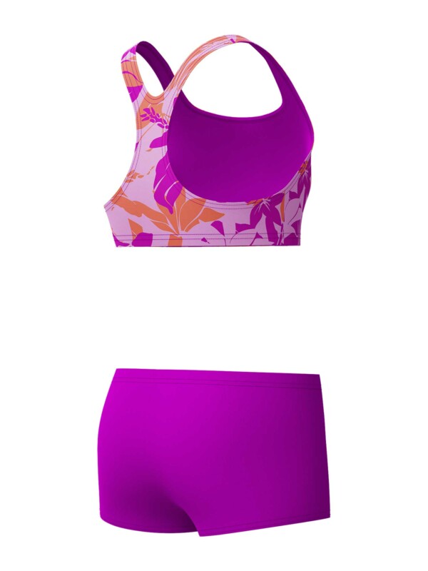Бански  за деца Speedo printed boyleg 2 части pink - Image 3