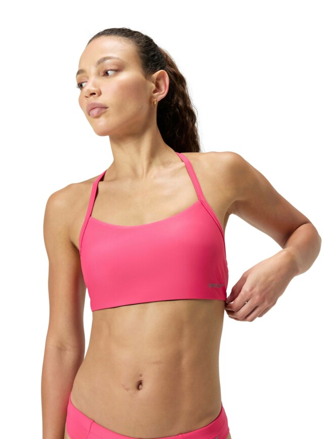 Бански горнище Speedo solid racerback women top pink