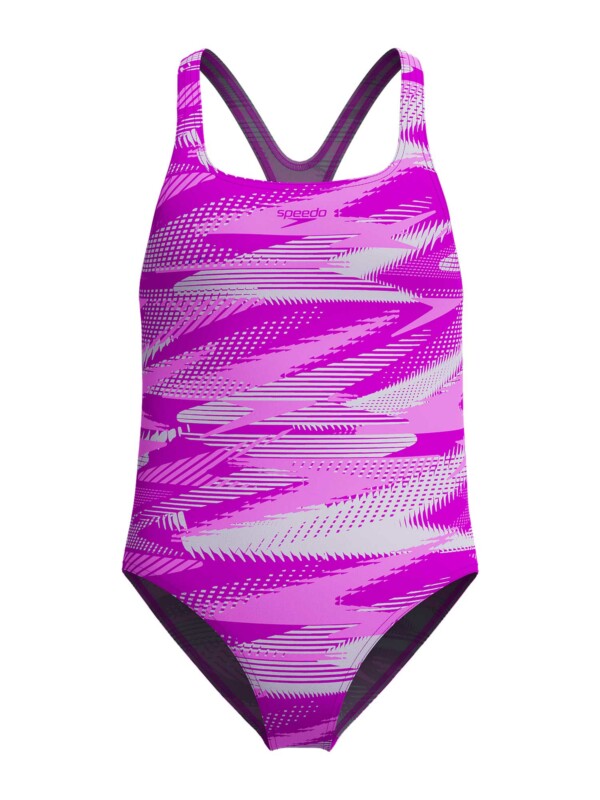 Цял бански Speedo hyperboom allover medalist pink