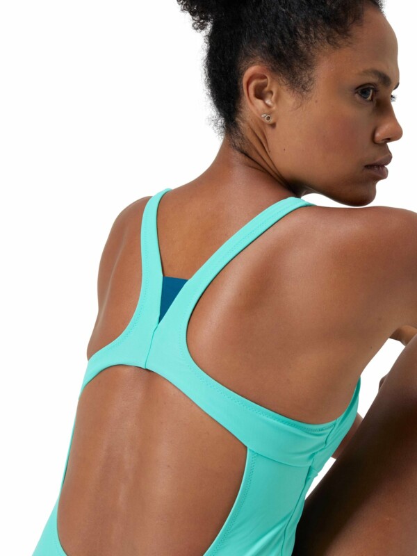 Цял бански Speedo solid racerback swimsuit