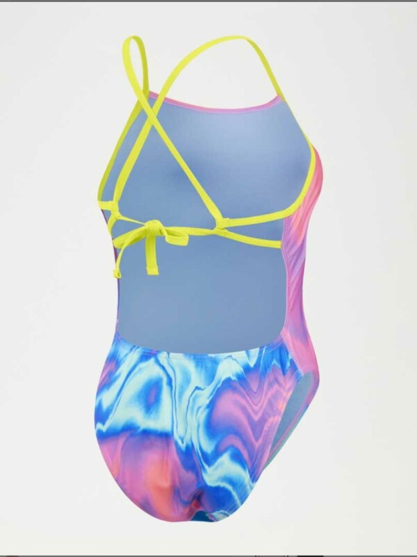 Цял бански за жени Speedо allover digital tie back - Image 3